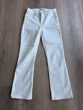 Madewell Cali Demi Boot White Jeans Size 24 NWT High Rise Cropped
